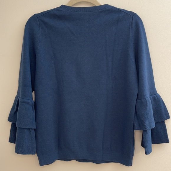 ANN TAYLOR - crewneck sweater with flutter sleeves accent - Picture 5 of 5